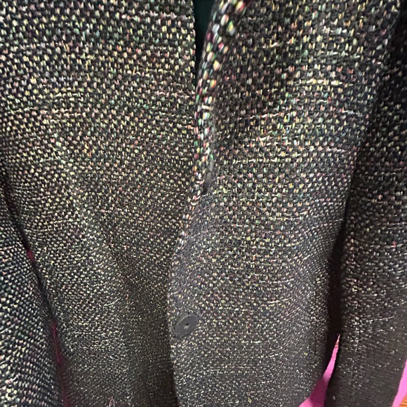 H&M Women's Black Tweed Pea Coat - Picture 3 of 6